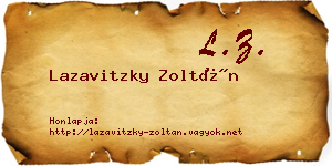 Lazavitzky Zoltán névjegykártya